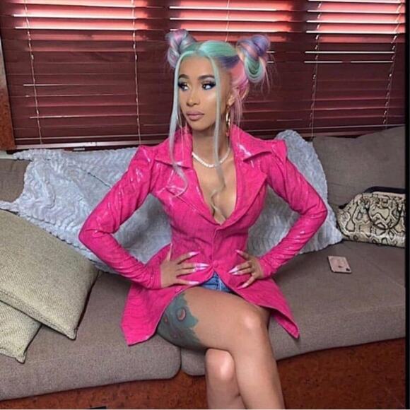 TLZ L’Femme Jackets & Blazers - TLZ L’Femme Hot Pink Barbie Vinyl Blazer